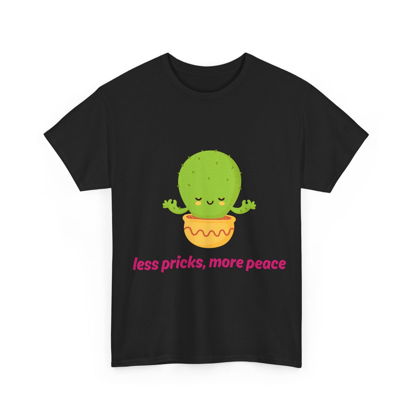 Funny Cactus Tee - Cotton T-Shirt, Less Pricks More Peace, Cute Plant Lover Gift, Casual Wear, Gift for Friends