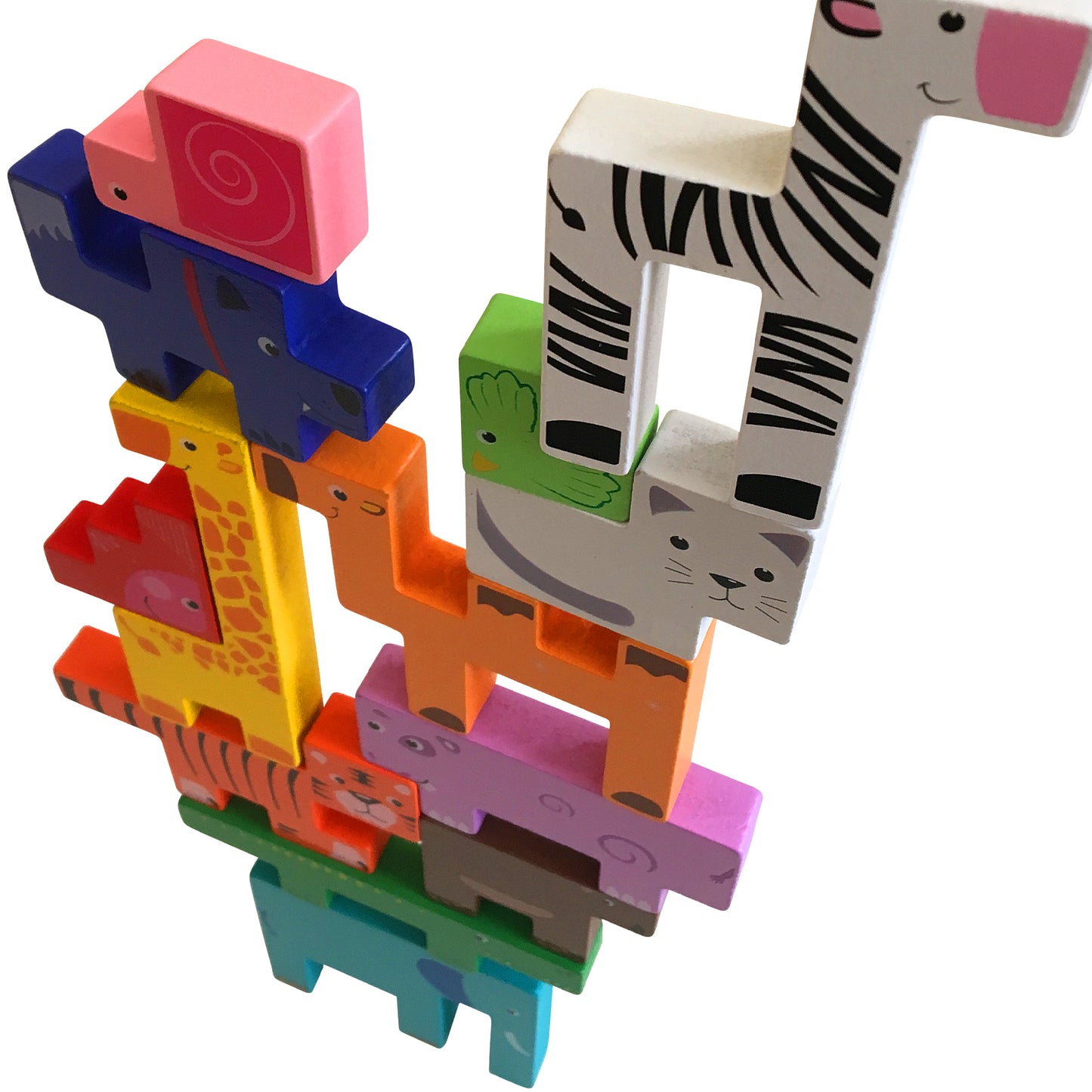 Wooden Animal Stacking and Balancing Activity Puzzle Set