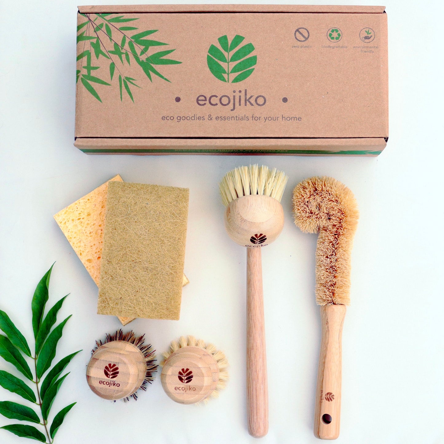 Zero Waste Kitchen Starter Kit, Dish Brush Eco Gift Set